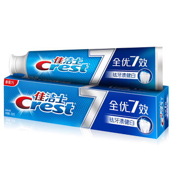 Crest 佳洁士 全优7效含氟牙膏7效合1清新口气 牙釉质+健白+茶360g 26.9元（需买3件，需用券）