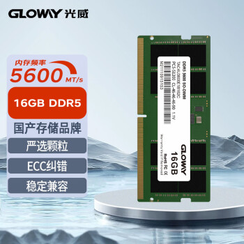 GLOWAY 光威 16GB DDR5 5600 笔记本内存条 天策S系列 海力士颗粒