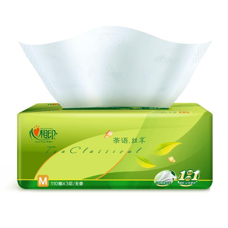心相印 抽纸 茶语丝享系列3层110抽24包 30.9元（需买3件，需用券）