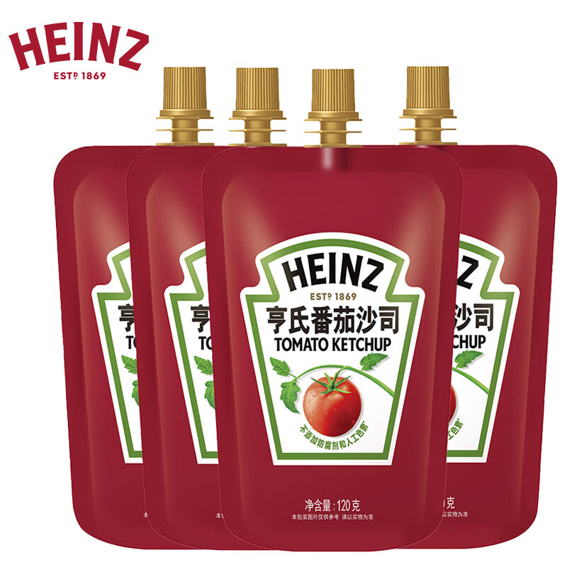 Heinz 亨氏 番茄沙司 120g*4袋 10.32元（30.96元/3件）