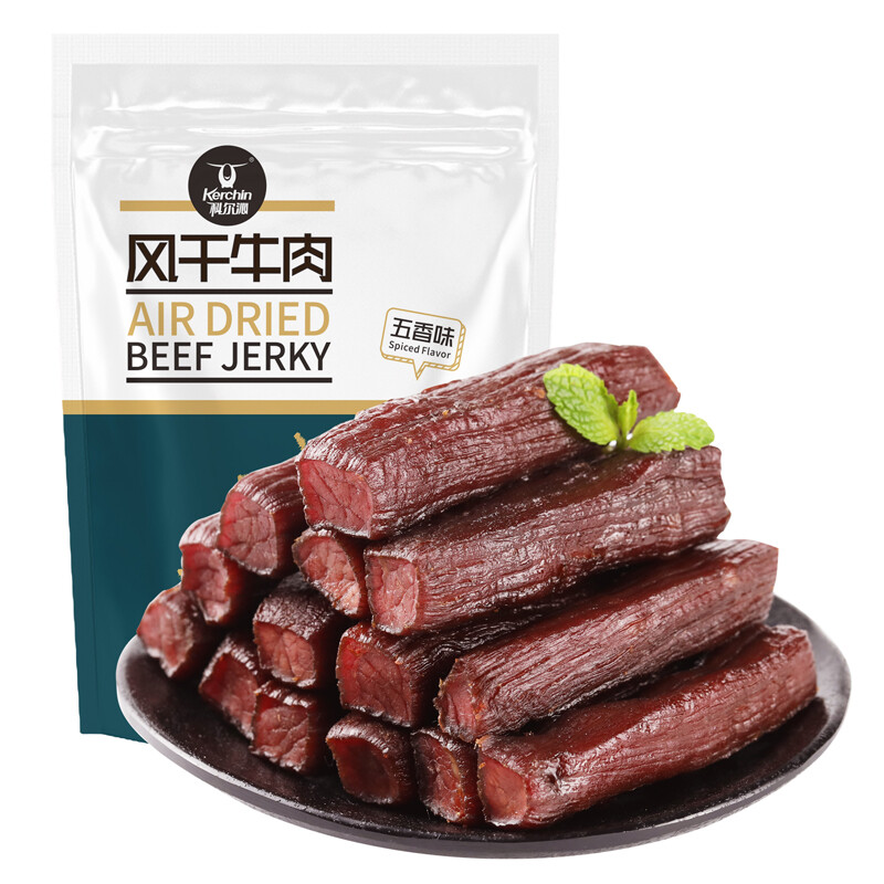 限移动端、京东百亿补贴：Kerchin 科尔沁 风干牛肉 五香味 500g 89元