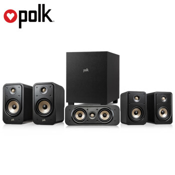 polk 普乐之声 ES20系列 音响 家庭影院5.1声道书架式音箱组合套装 家用客厅高解析度大尺寸高保真电视音响