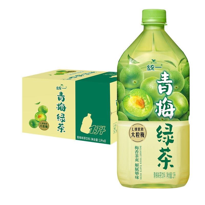 统一 青梅绿茶 1升 8瓶 整箱 A级软枝大粒梅 20.5元（需买2件，需用券）