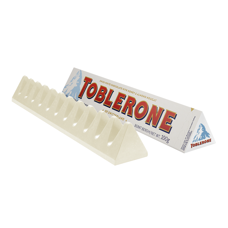 三角（Toblerone） 瑞士白巧克力含蜂蜜及巴旦木 100g  4.91元