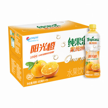 pepsi 百事 果缤纷 阳光橙果汁450ml*15瓶