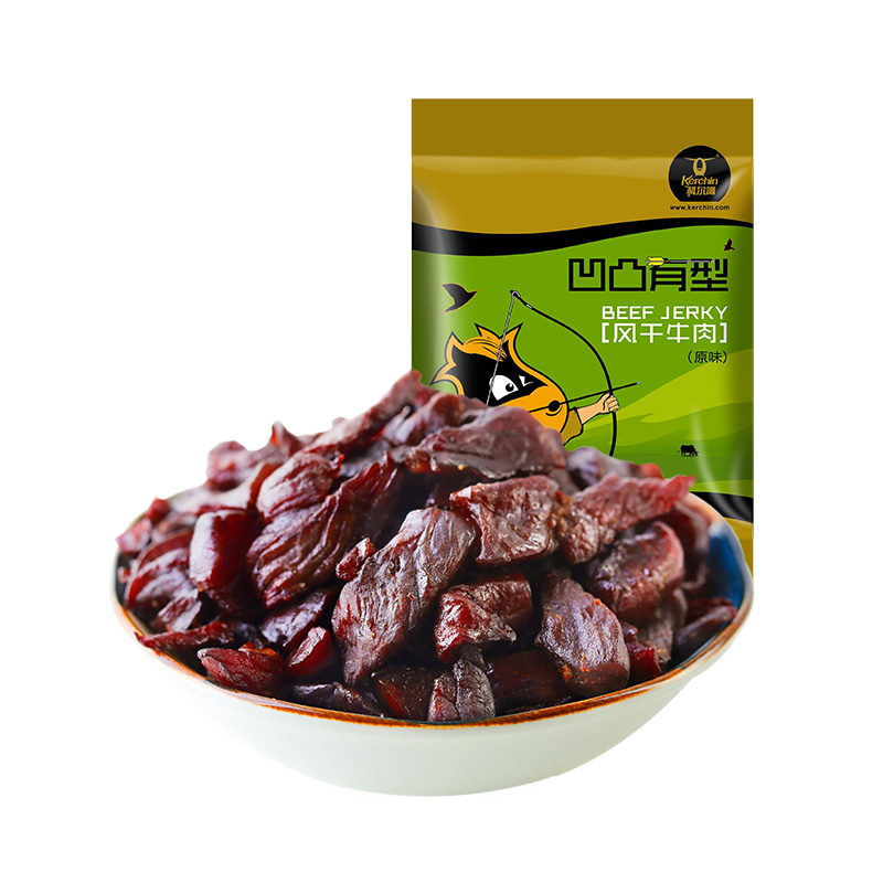 Kerchin 科尔沁 手撕风干牛肉干原味200g休闲零食肉干肉脯内蒙古特产办公零食小吃 券后24.9元
