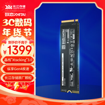 ZHITAI 致态 Ti600 NVMe M.2 固态硬盘 4TB（PCI-E4.0）