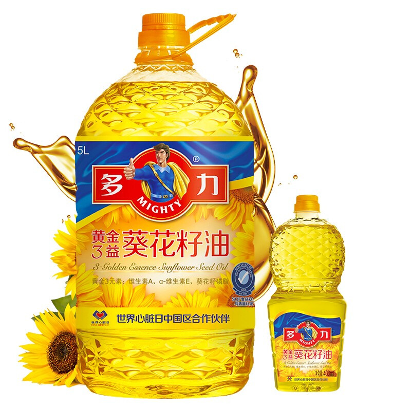 MIGHTY 多力 黄金三益 葵花籽油 5L 85.41元