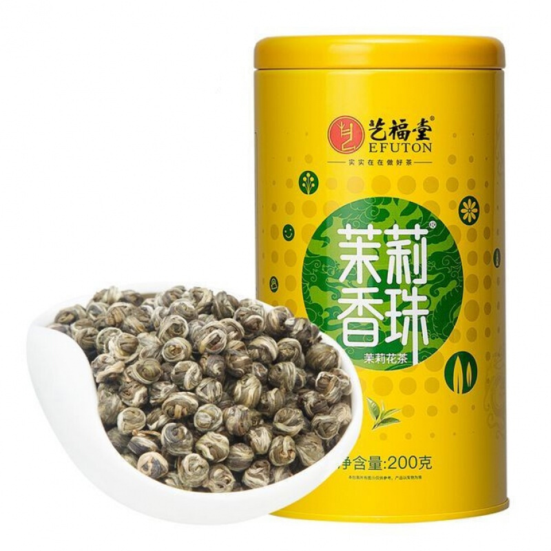 EFUTON 艺福堂 茉莉香珠 茉莉花茶 200g 52.08元（需买3件，需用券）