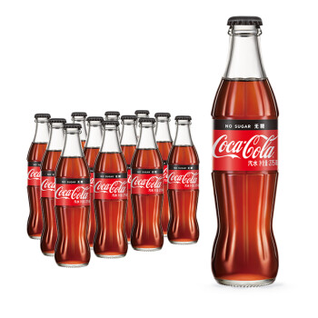 可口可乐 零度可乐 碰响瓶碳酸饮料 玻璃瓶汽水 275ml*12瓶