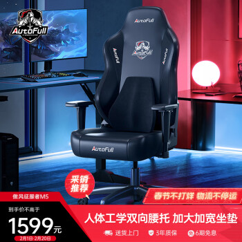 AutoFull 傲风 征服者 电竞椅 老板椅 电脑椅 人体工学椅子 办公椅 加大加宽 电竞椅 无脚托