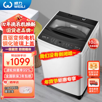 WEILI 威力 10公斤变频波轮洗衣机 XQB100-2079D