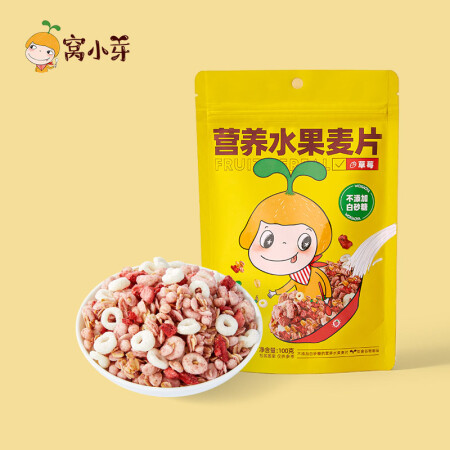 窝小芽 宝宝营养水果麦片 100g 13.93元