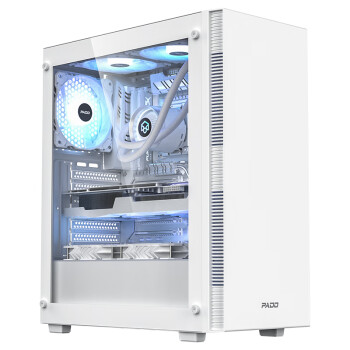 PADO 半岛铁盒 W5 白色 游戏电脑台式机主机箱 （支持8只风扇/360水冷/ATX主板/宽体机箱）