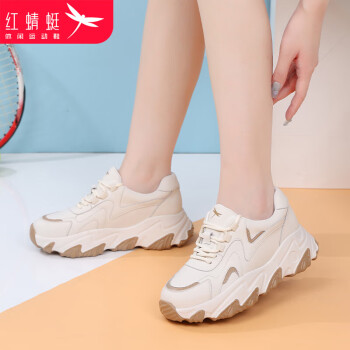红蜻蜓 女鞋品牌增高老爹鞋女厚底INS网红潮鞋休闲运动鞋子女 C0TTN06232