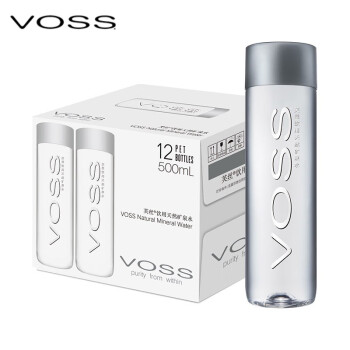 VOSS 芙丝 饮用天然矿泉水500ml*12瓶(塑料瓶)弱碱性水整箱装