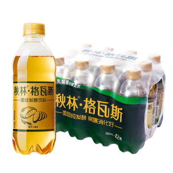 移动端、京东百亿补贴：秋林·格瓦斯 面包发酵饮料 350ml*12瓶