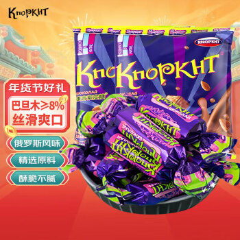 KNOPKHT 俄罗斯风味紫皮糖408g*2袋 正宗国货精品夹心糖果婚庆喜糖 年货