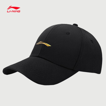 LI-NING 李宁 男女通用鸭舌帽 标准黑- 均码