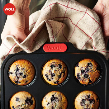 WOLL 弗欧 12连蛋糕模具不粘6小马芬甜甜圈麦芬9烤盘烤箱烘焙工具