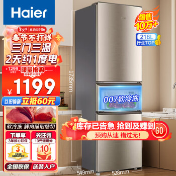 Haier 海尔 BCD-180TMPS 直冷双门冰箱 180L 炫金