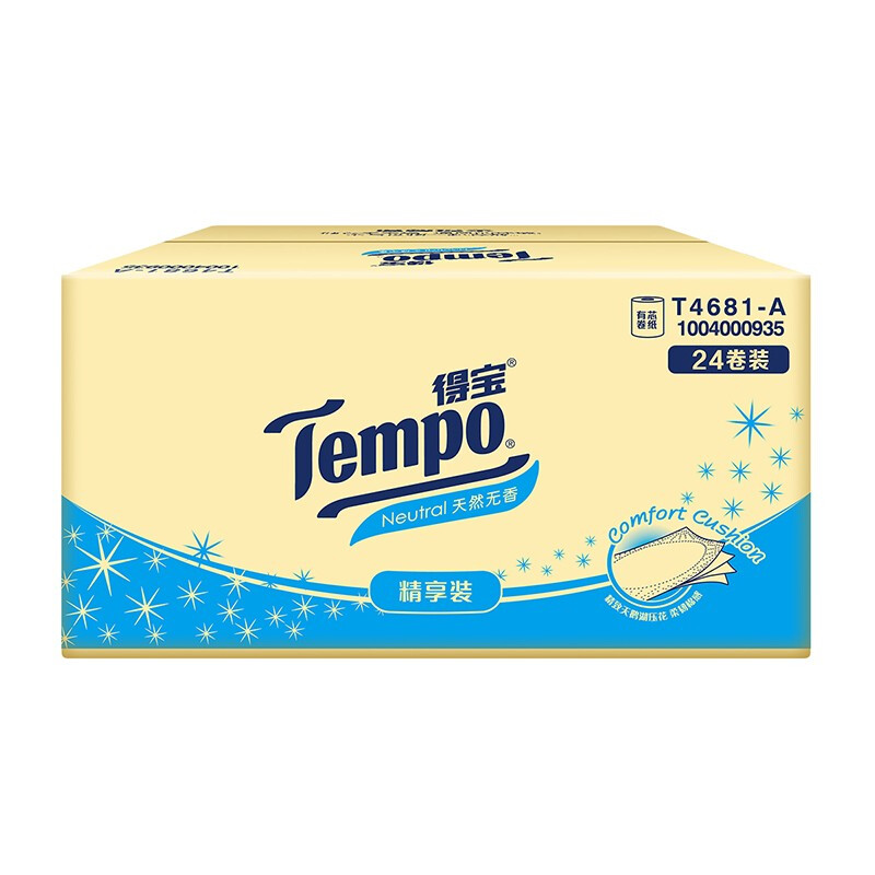 Tempo 得宝 卷纸 4层135g24卷 券后44.9元