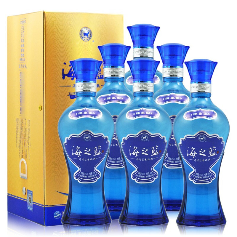 YANGHE 洋河 蓝色经典 海之蓝 42度 480ml*6瓶 整箱装 绵柔浓香型白酒 券后728元