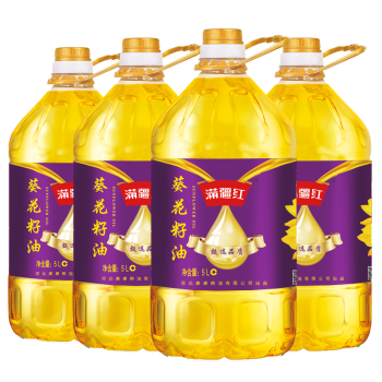 满疆红 葵花籽油5L*4 家用食用油一级物理压榨 甄选品质 营养丰富