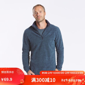 DECATHLON 迪卡侬 男式山地徒步摇粒绒保暖夹克 QUECHUA 深藏青色 4100960 2XL