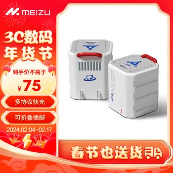 MEIZU 魅族 PTC09 PANDAER 35W GaN 小电瓶潮充 手机充电器 Type-C 白色