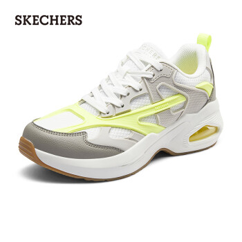 SKECHERS 斯凯奇 时尚休闲鞋复古慢跑鞋177077 白色/灰色/WGRY 35.5