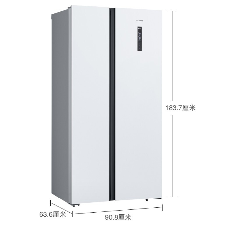 SIEMENS 西门子 502升变频无霜冰箱双开门对开门家用大容量超薄嵌入白色BCD-502W(KA50NE20TI) 3649元