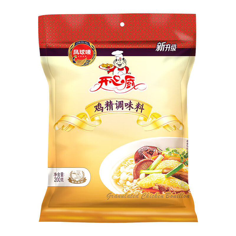 凤球唛 开心厨鸡精200g 煲汤烹饪炒菜 加倍提鲜增香厨房调味料 4.9元