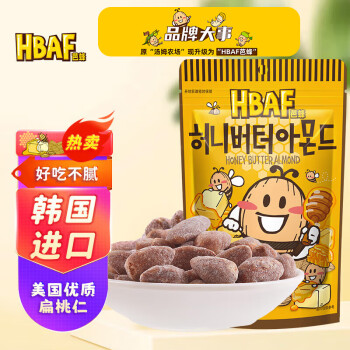 芭蜂蜂蜜黄油扁桃仁80g 韩国进口坚果零食巴旦木年货(原汤姆农场)