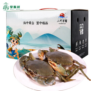 掌昕鲜 三门青蟹 公母对蟹（4-5两/只）8只 生鲜活螃蟹海鲜水产中秋国庆送礼盒