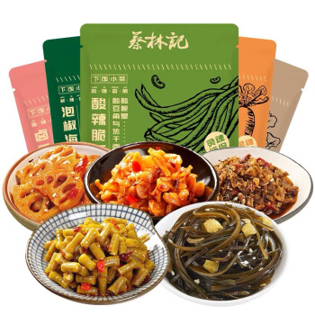 蔡林记 即食小菜30g*25包酸豆角萝卜干外婆菜海带丝卤藕片组合下饭菜零食