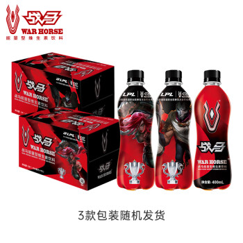 战马 能量型维生素饮料400ml*15瓶整箱  不含气