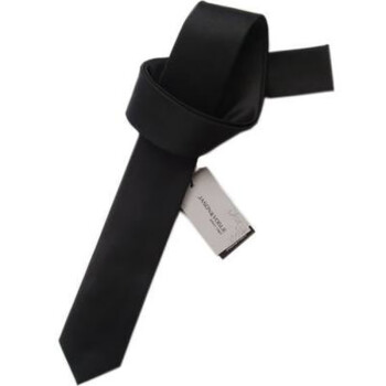 JASONVOGUE 杰尚维格 领带男士休闲窄领带5CM纯色聚会韩版潮小领带礼盒装  纯黑色