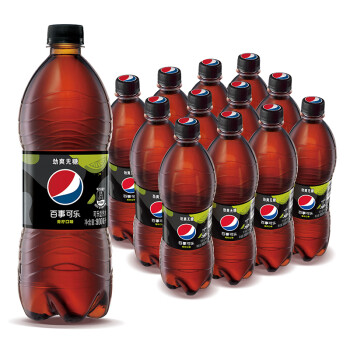 pepsi 百事 可乐 无糖 Pepsi 碳酸饮料 青柠味汽水 大瓶装 900ml*12瓶 饮料整箱
