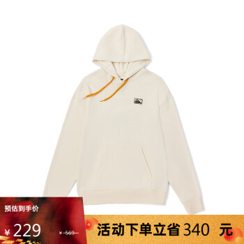 VANS 范斯 官方 男女情侣连帽卫衣复古白春季 复古白 XL