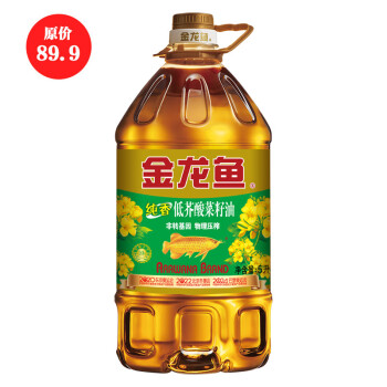 金龙鱼 纯香低芥酸菜籽油 5L
