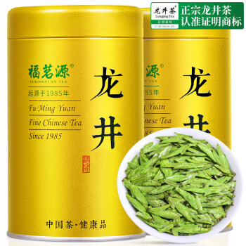 福茗源 茶叶 龙井茶 2023新茶明前绿茶特级豆香型嫩芽耐泡礼盒装250g