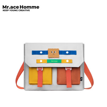 Mr.ace Homme 包包简约潮大容量斜挎包女日系休闲邮差包单肩 吃货系列