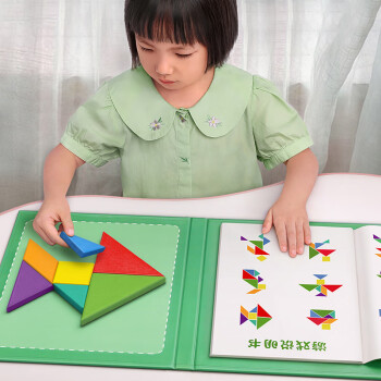 星星舟 磁力七巧板智力拼图小学生一年级性儿童教具幼儿园益智玩具二年级