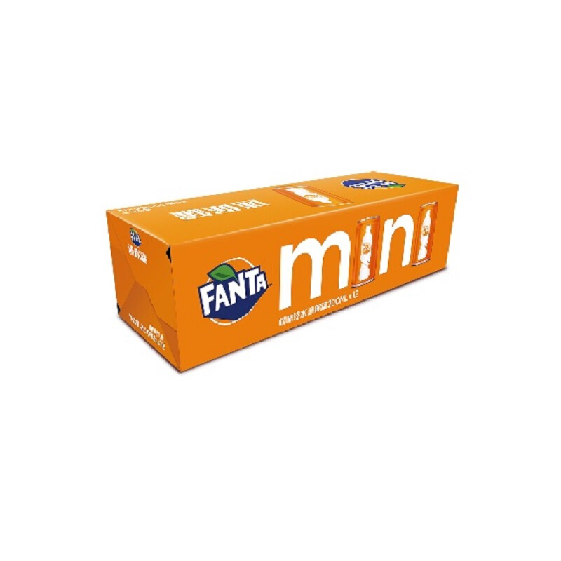 Fanta 芬达 可口可乐（Coca-Cola）芬达 Fanta Mini 橙味汽水 迷你摩登罐 碳酸饮料 200ml*24 整箱装 28.12元