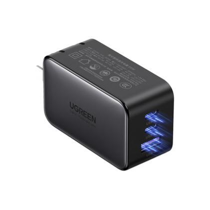 UGREEN 绿联 CD244 氮化镓充电器 双Type-C/USB-A 65W 黑色 103.55元