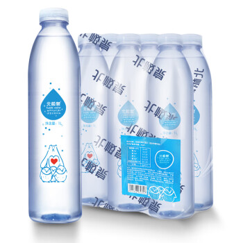 北极泉 天然矿泉水 适合新生儿宝宝饮用冲奶粉弱碱性水1L*6瓶 塑膜包装