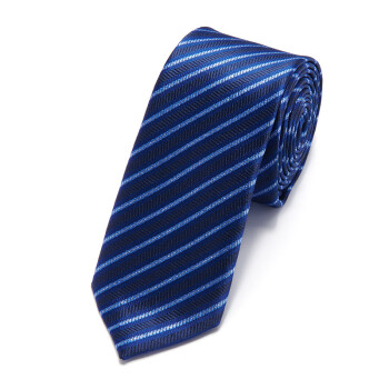 GLO-STORY 领带 男士商务正装韩版结婚新郎6cm小领带MSL814054 蓝色细斜纹