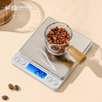 GRASEY 广意 厨房秤 家用精准电子厨房称烘培食物称不锈钢3kg/0.1g  GY8525