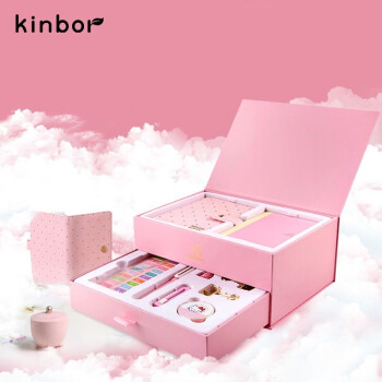 kinbor DTB6507-PB 文具礼盒套装 14件套 粉红款